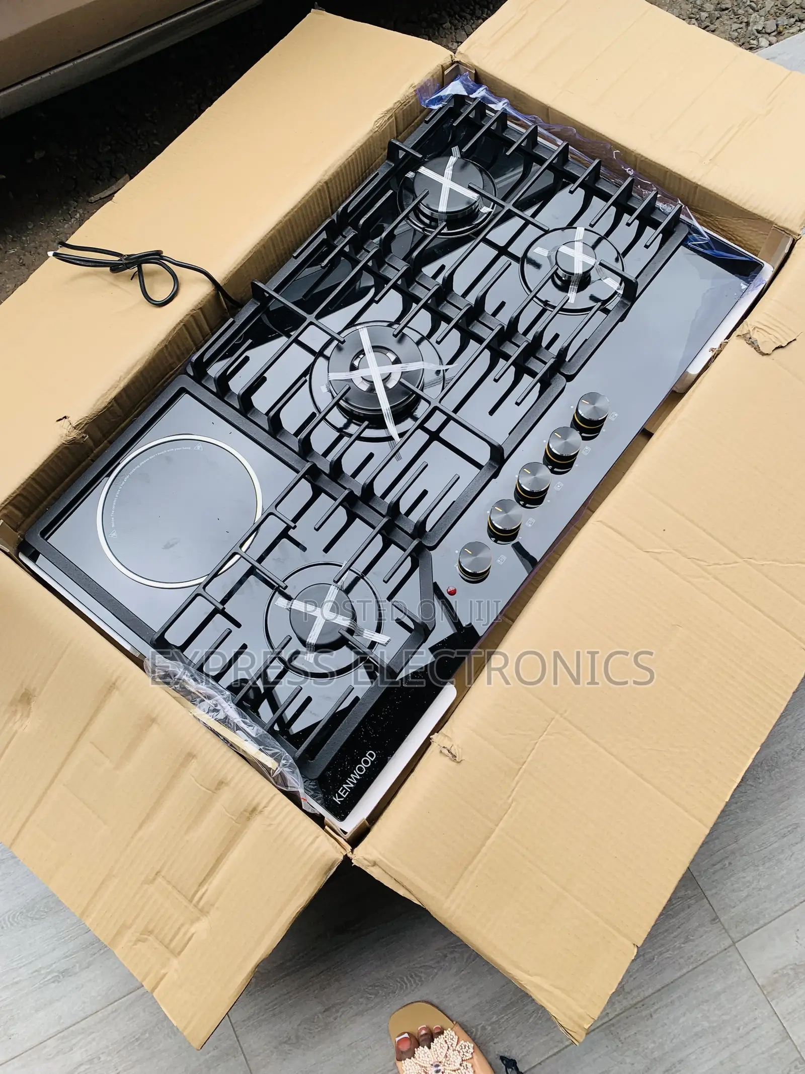 Limited Stock Kenwood 90cm Tempered Glass 4 Gas + 1 Electric