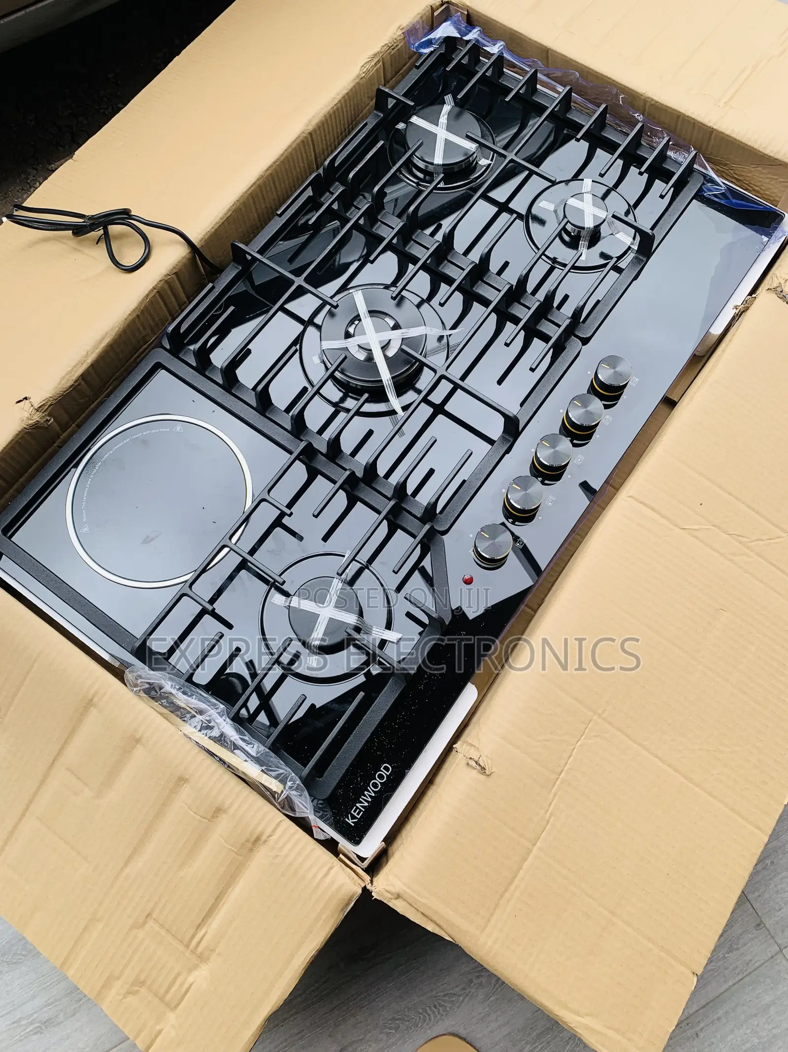 Amazing  New Kenwood 90cm Tempered Glass 4 Gas + 1 Electric