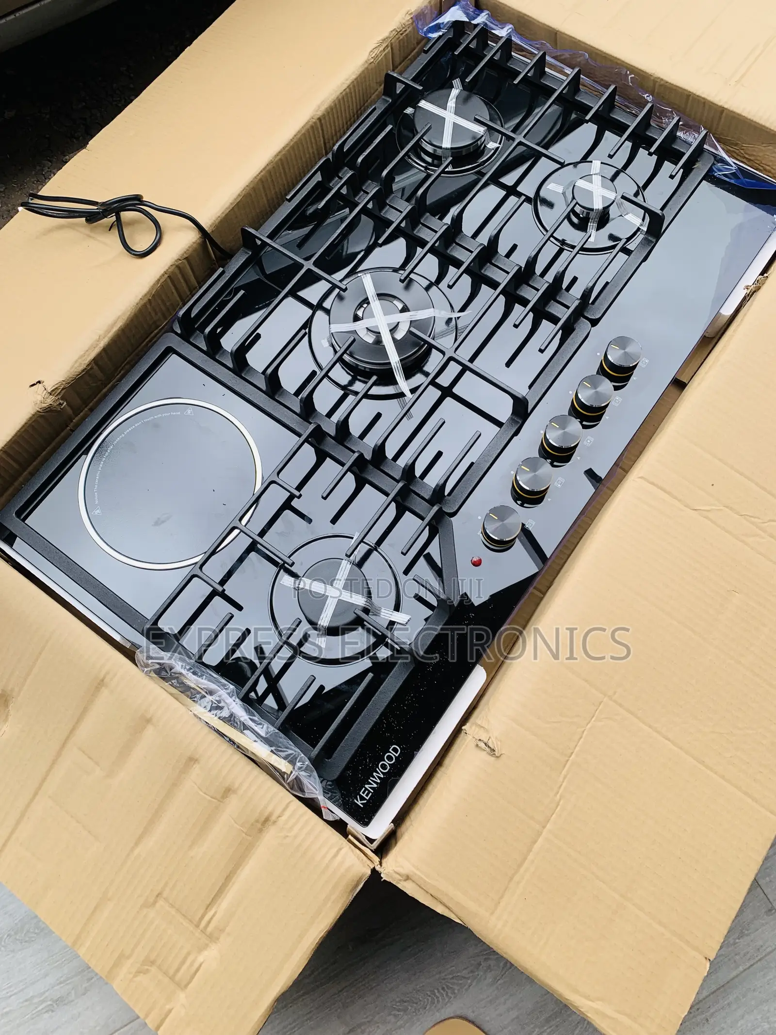 Amazing  New Kenwood 90cm Tempered Glass 4 Gas + 1 Electric