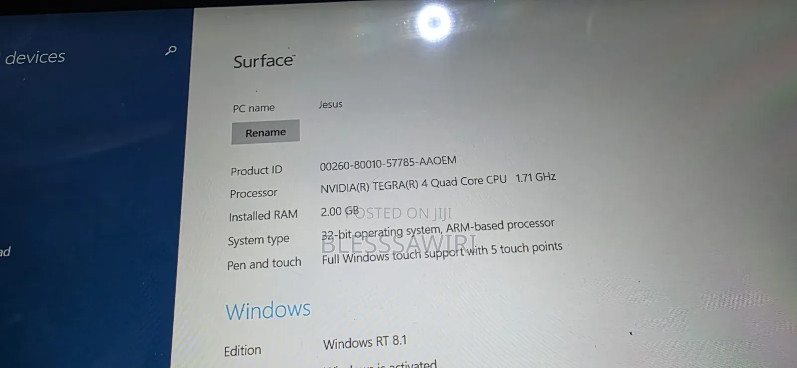 Laptop Microsoft 2GB eMMC 32GB