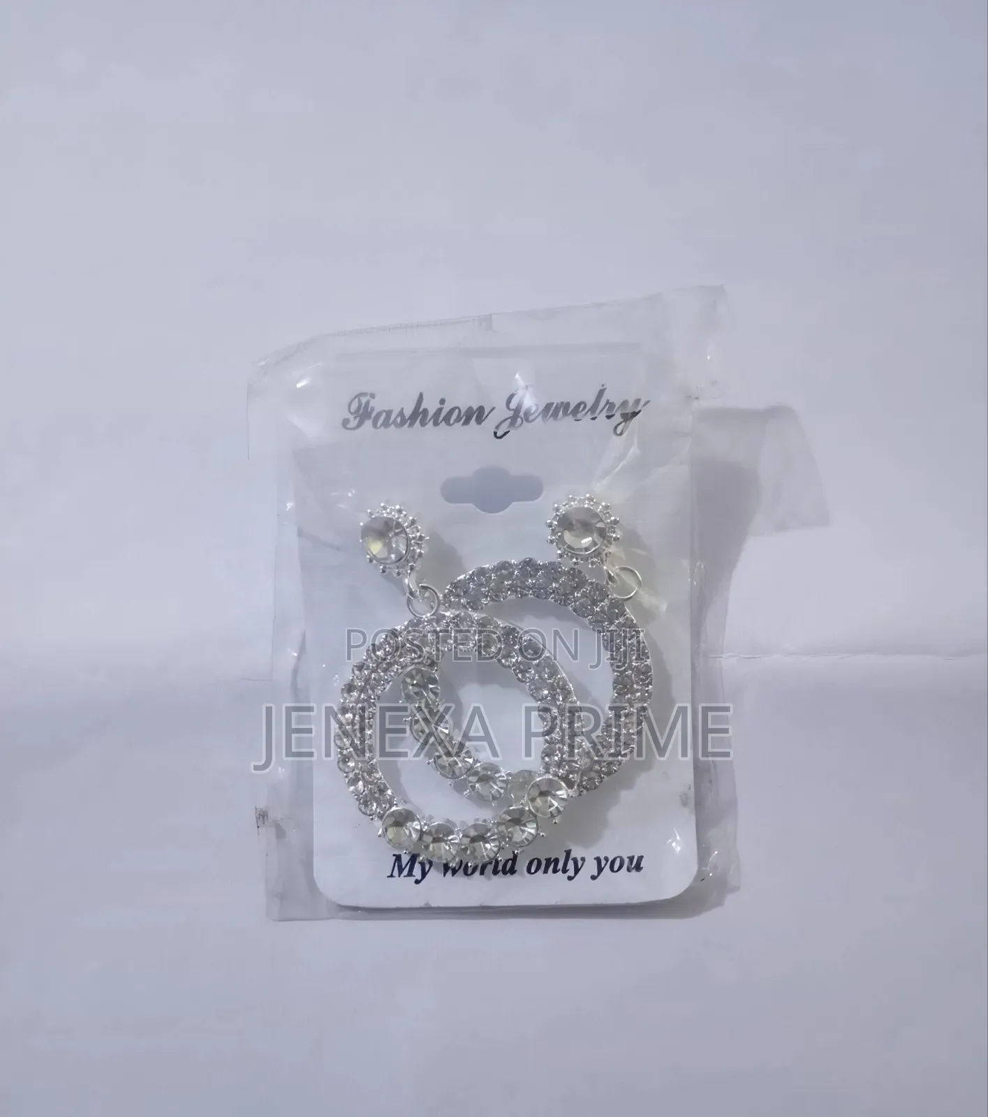 Shiny Crystal Round Hoop Earrings