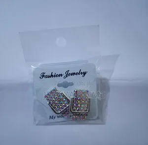 Iridescent Rectangle Stud Earrings