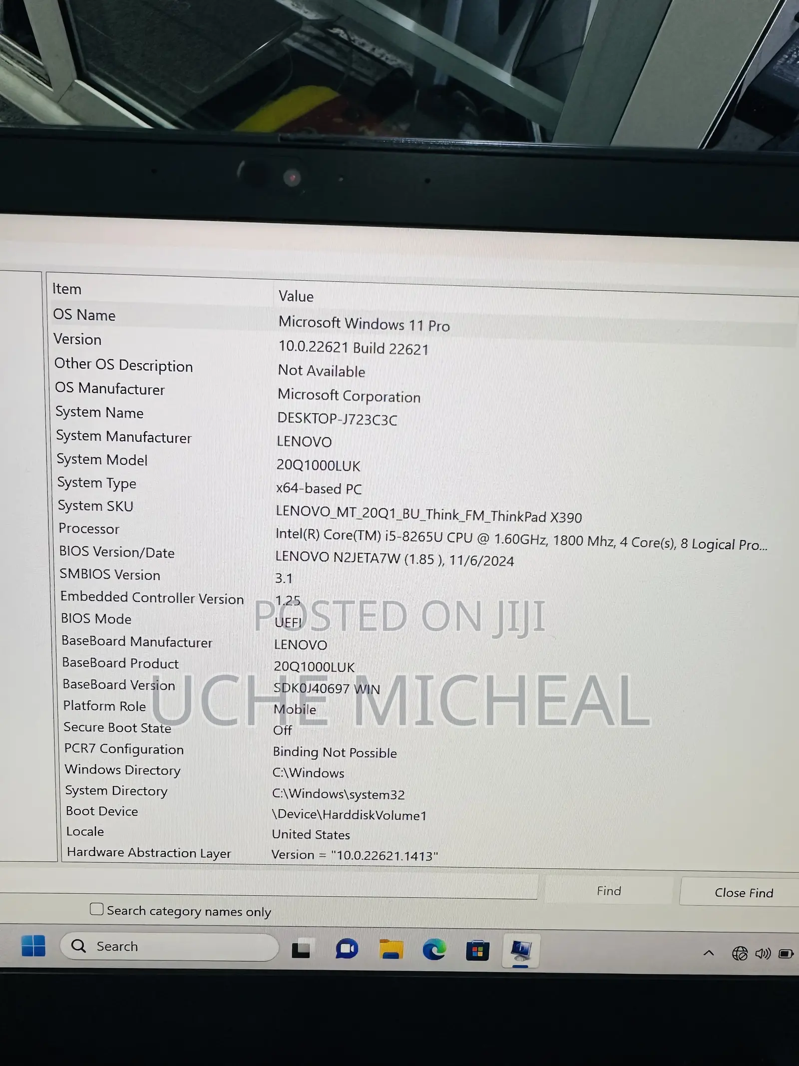Laptop Lenovo ThinkPad X390 8GB Intel Core i5 SSD 256GB
