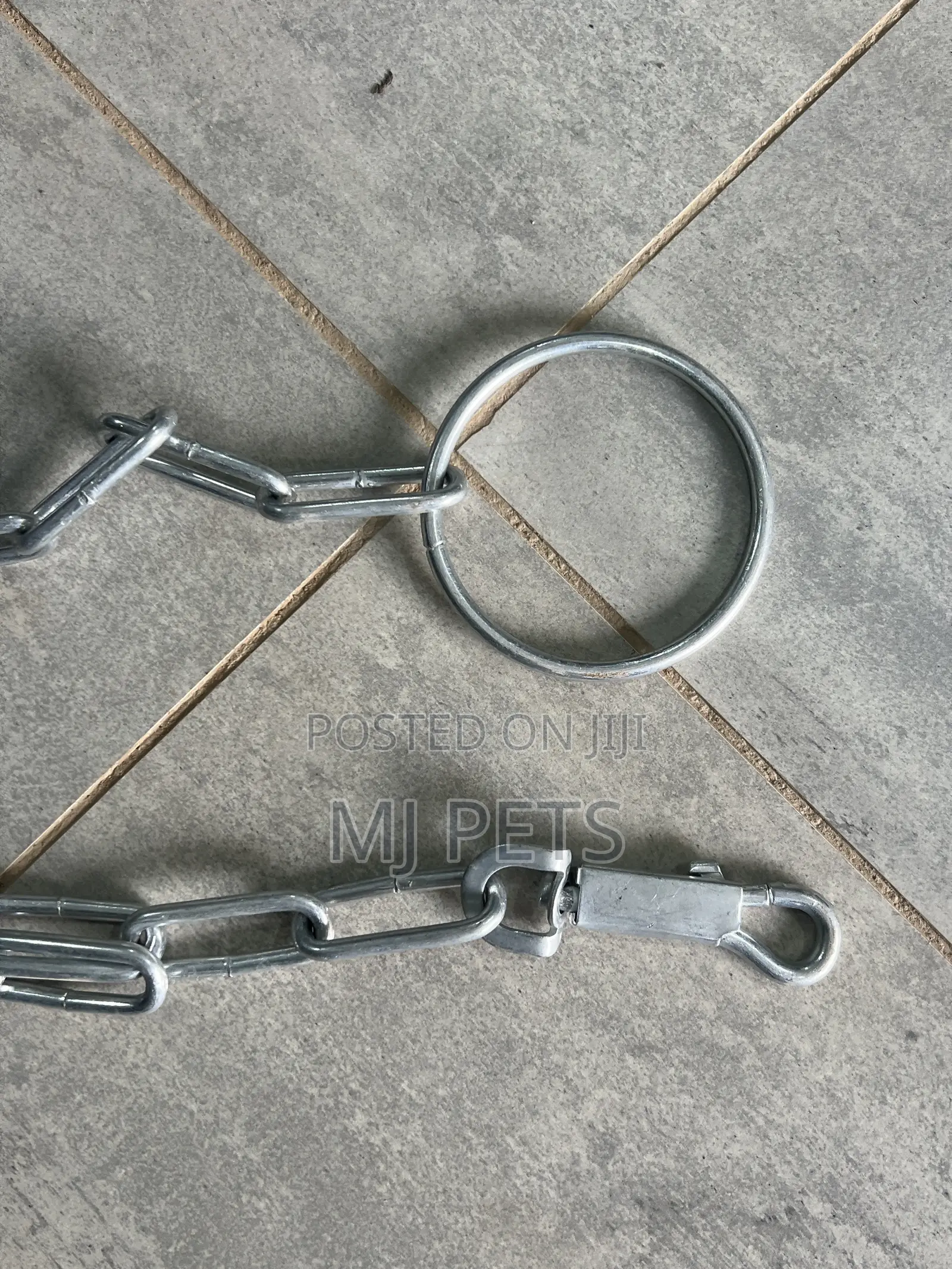 Ring Handle Pet Chain With Snag Hook