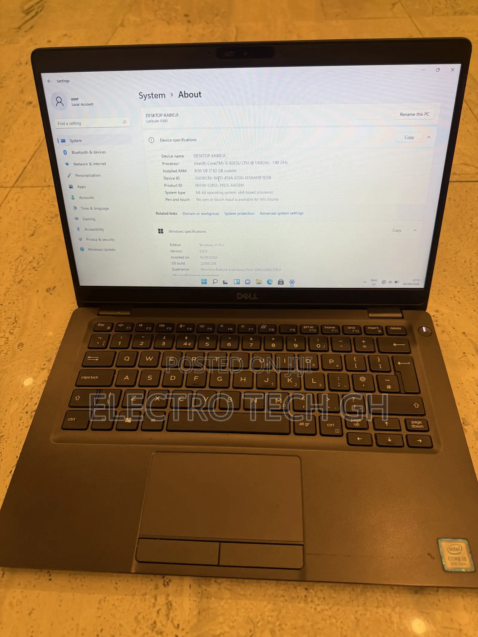 Laptop Dell Latitude 5300 8GB Intel Core i5 SSD 128GB