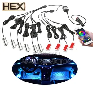 Car Interior RGB Ambient LED Strip Lights - App Controlled ‎