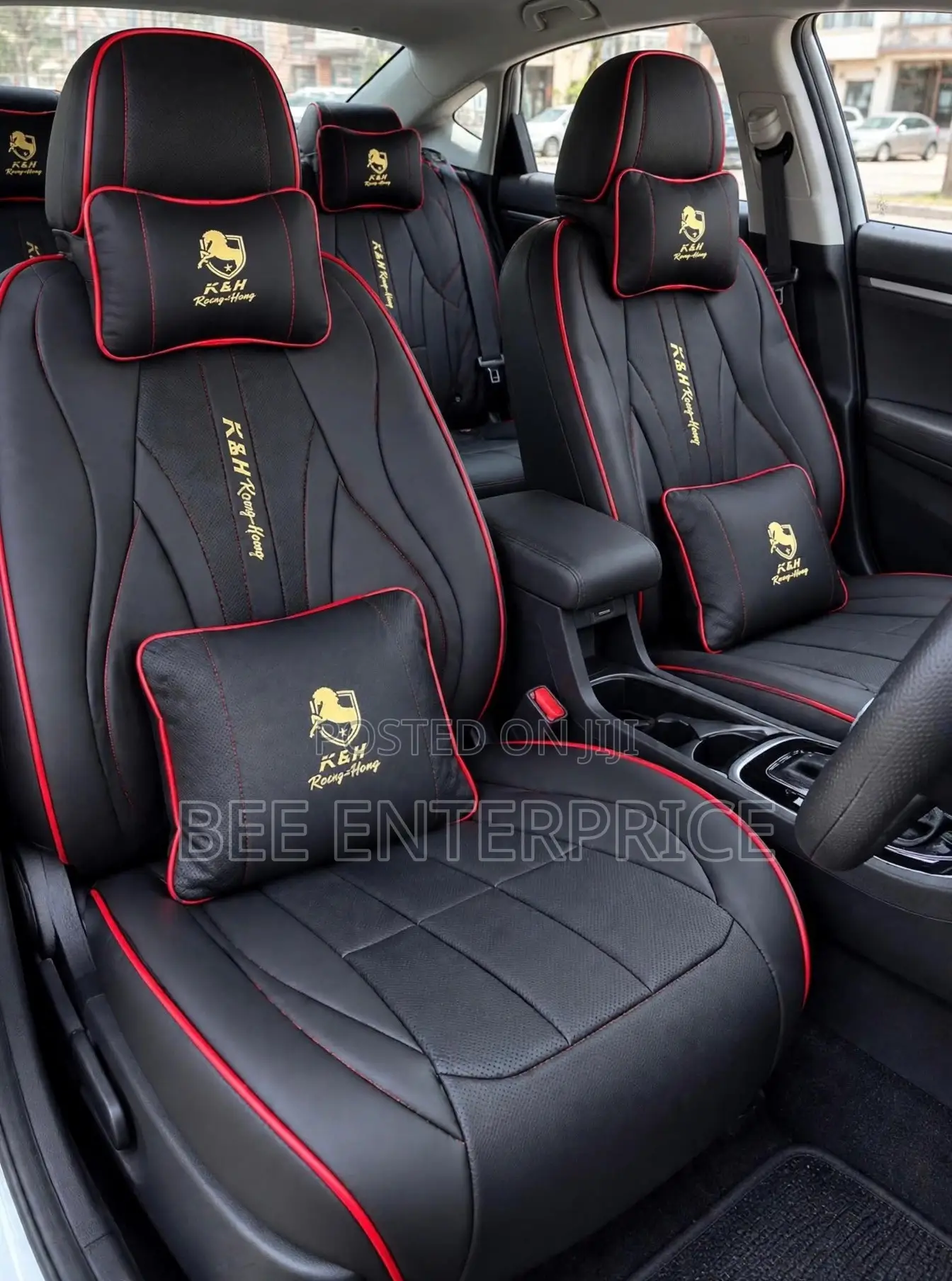 Complete Leather Car Seat Covers - 2 Design S-Full Set
