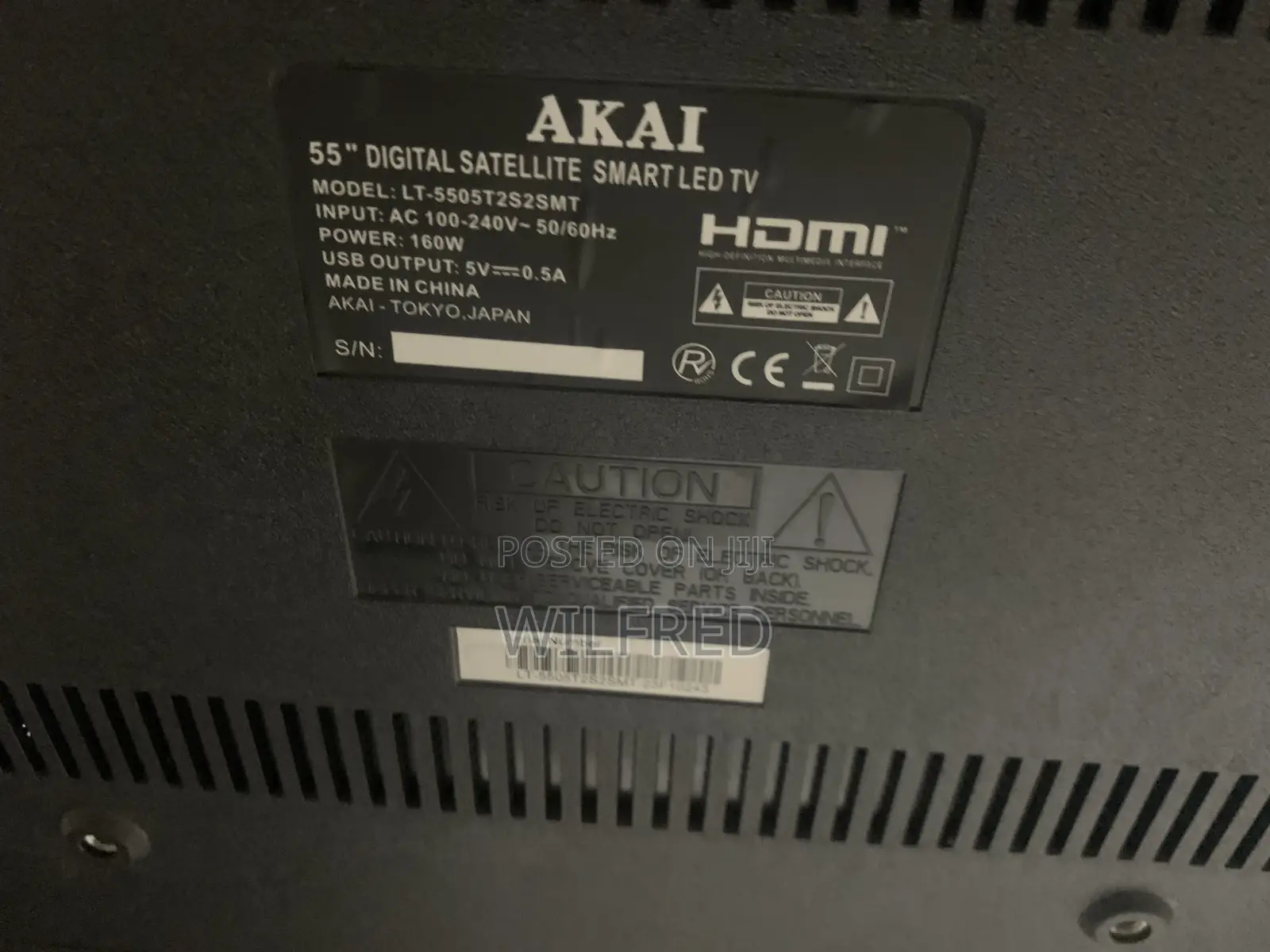 Akai 55" Digital Smart LED TV - Screen Cracked