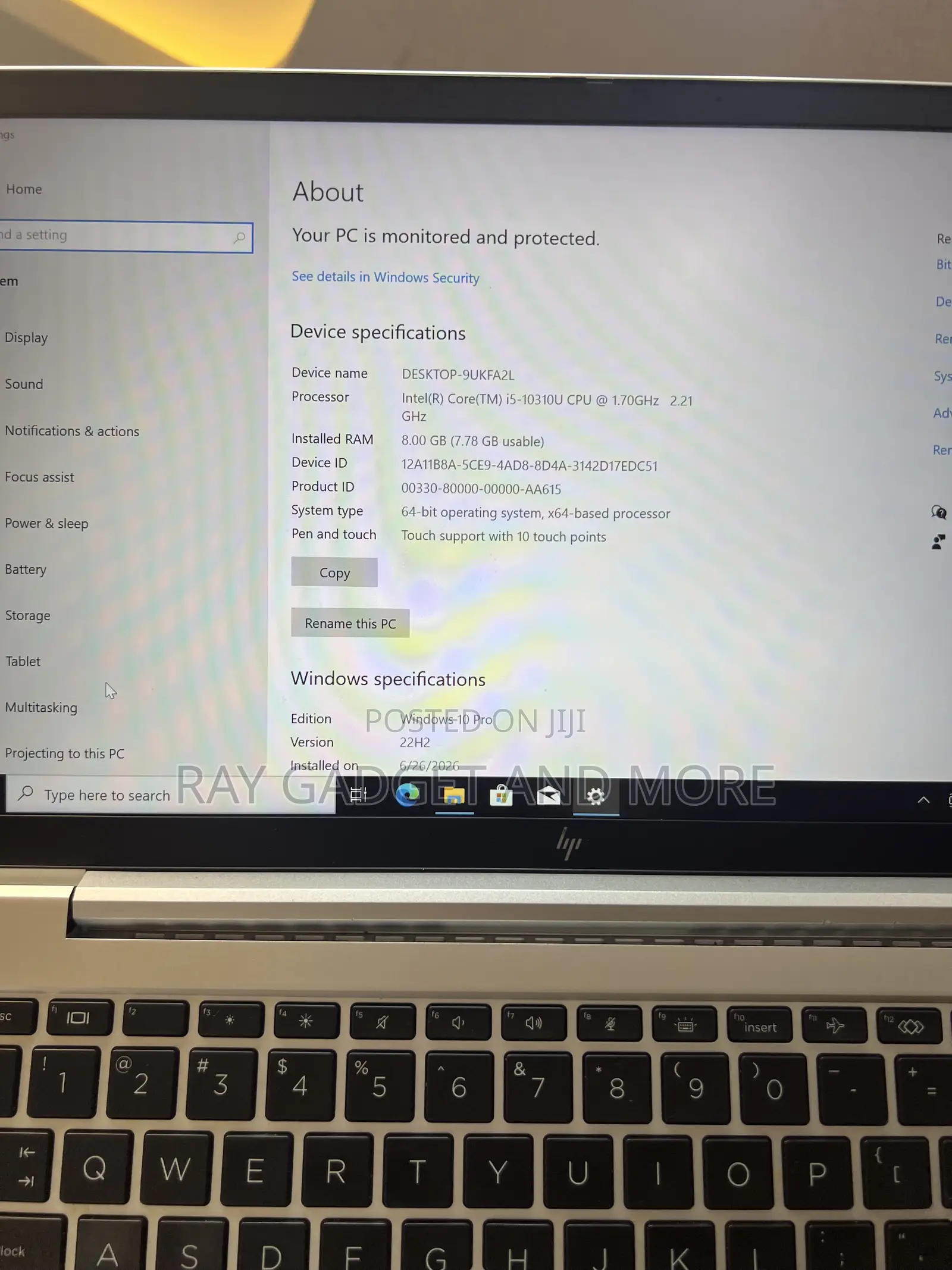 Laptop HP EliteBook 840 G7 8GB Intel Core i5 SSD 256GB
