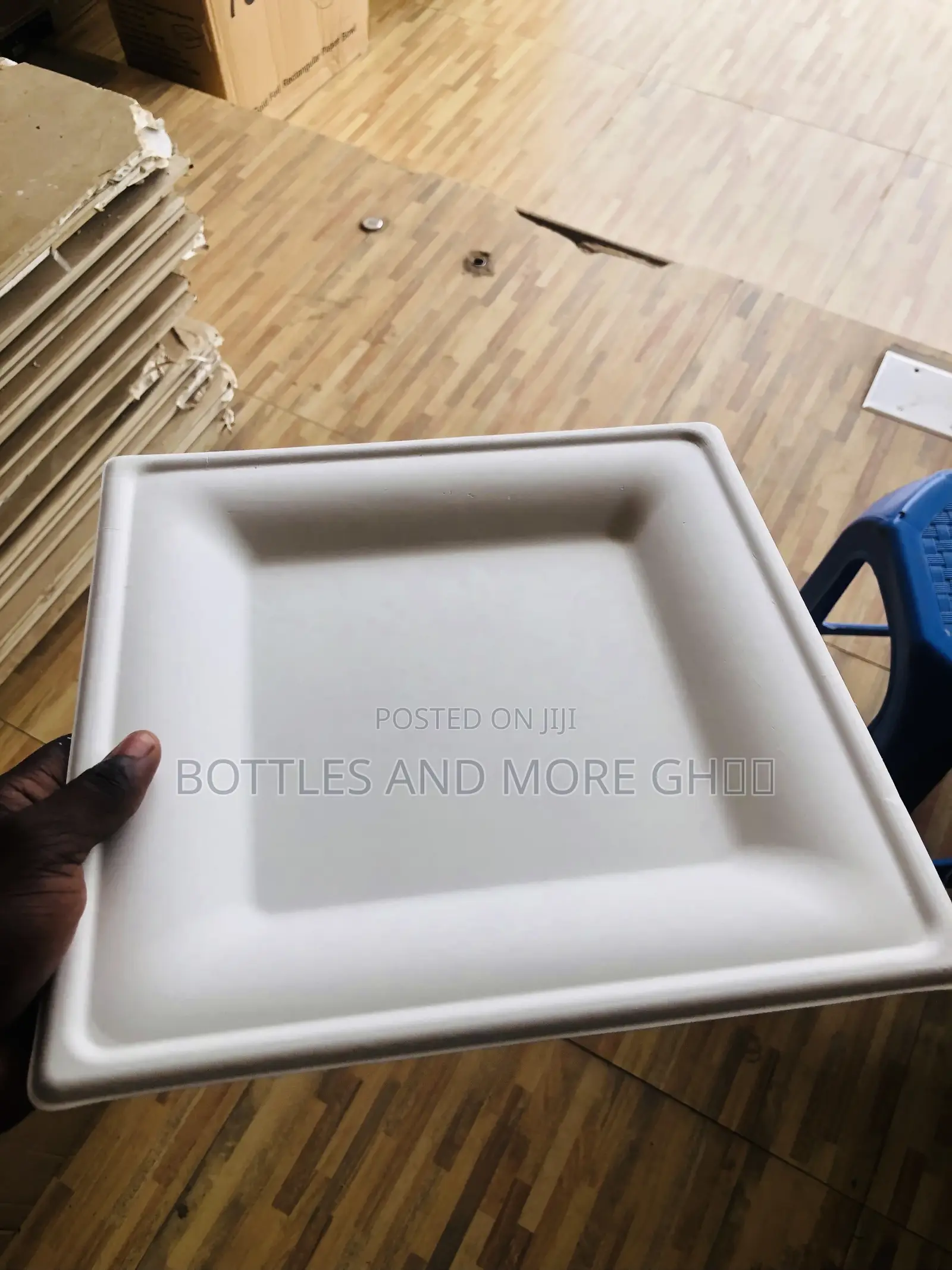 Biodegradable Disposable Paper Plates (Square)