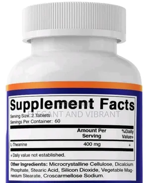 L-Theanine Supplement 400mg Per Serving Supports Calm Relxation120Caps