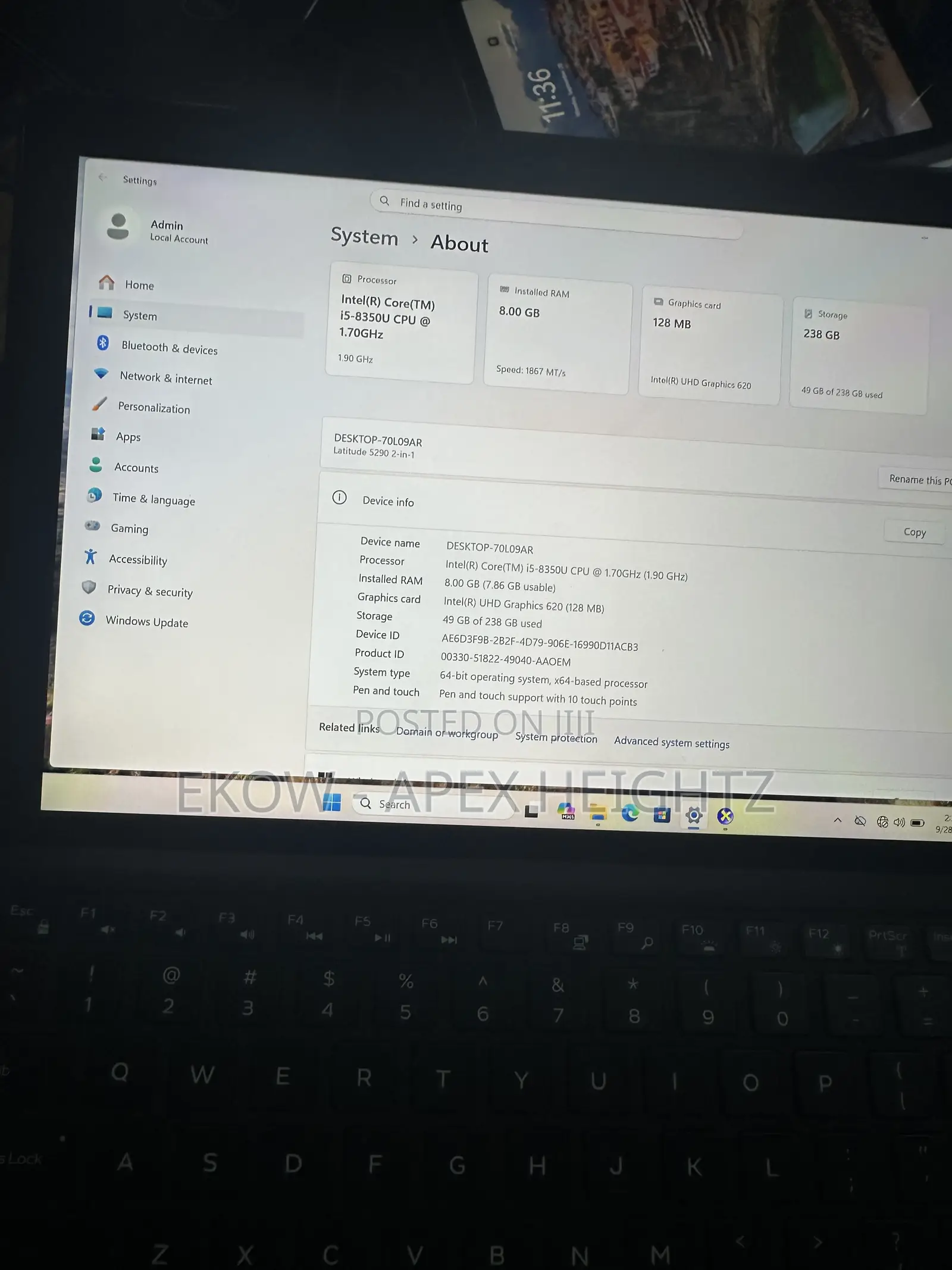Laptop Dell Latitude 5290 2-in-1 8GB Intel Core i5 SSD 256GB