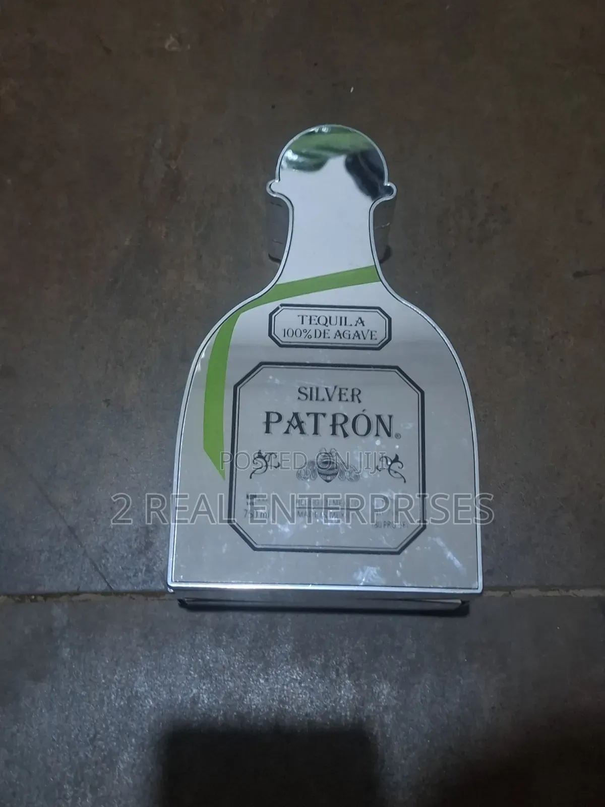 Patrón Tequila Steel Set Jigger Squeezer Spoon Muddler Glass Mirror