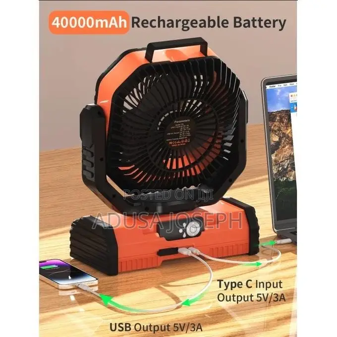 Chargeable Fan,Light and Power Bank
