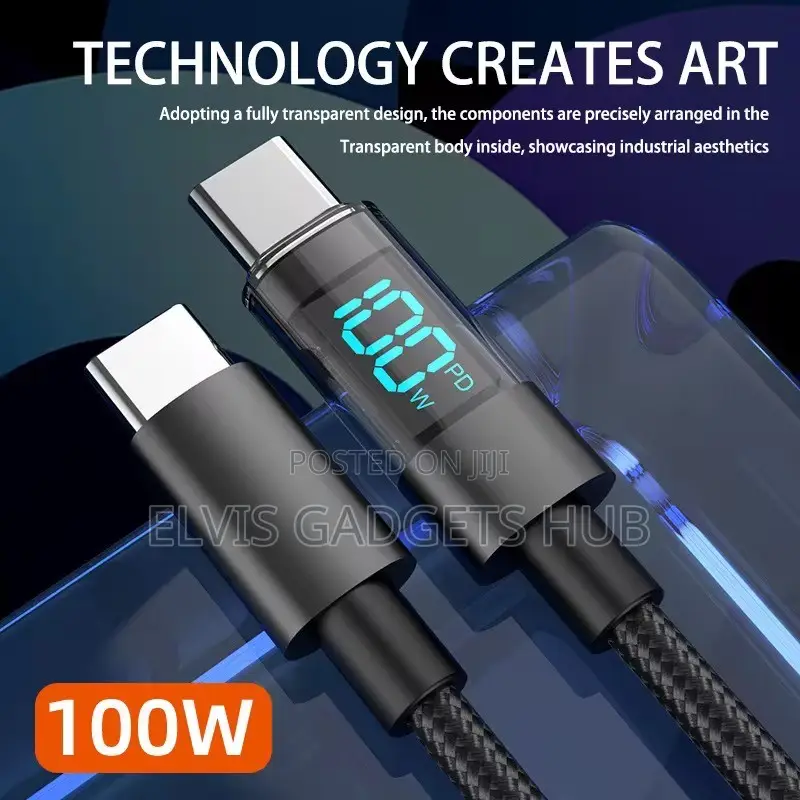 Type C to Type C Cable 100W PD Fast Charging USB C- C Display Cable