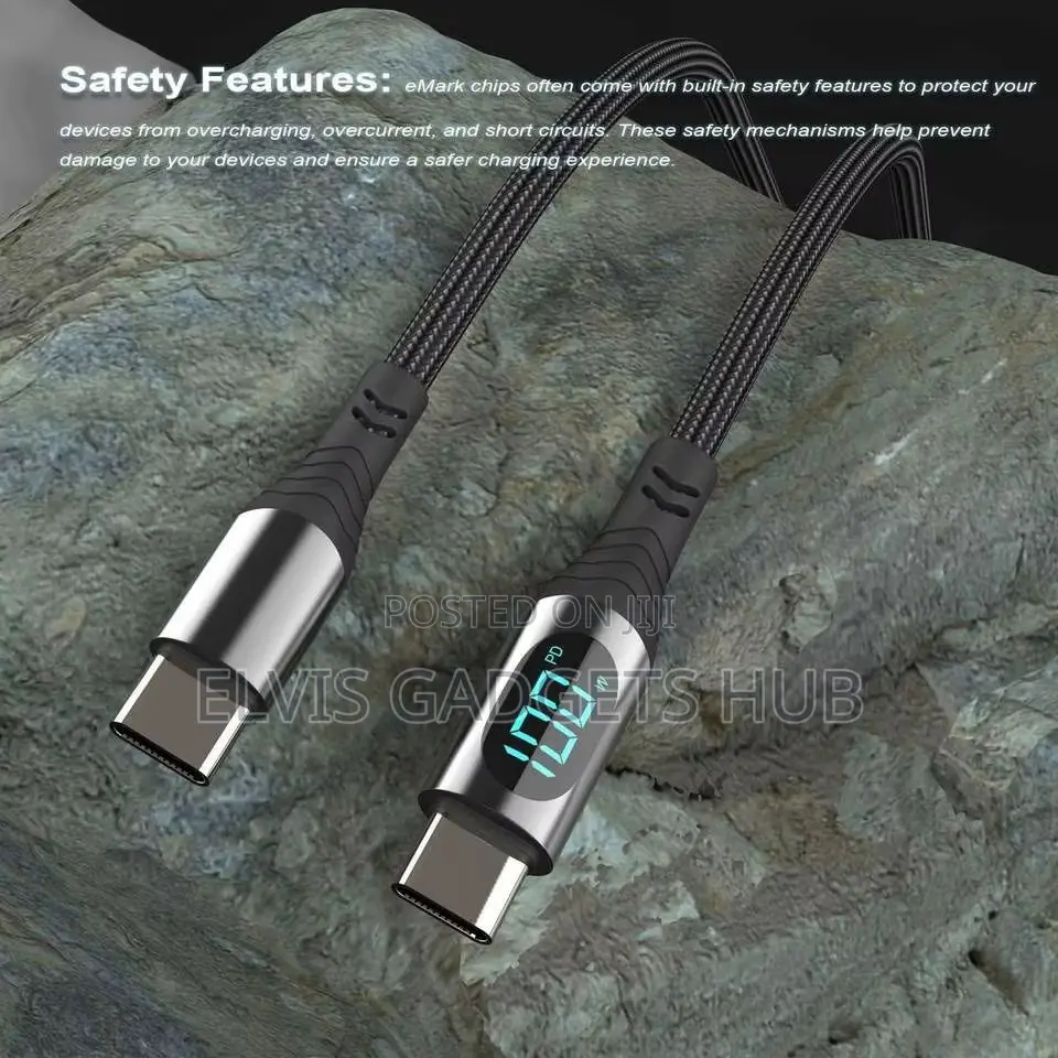 Type C to Type C Cable 100W PD Fast Charging USB C- C Display Cable