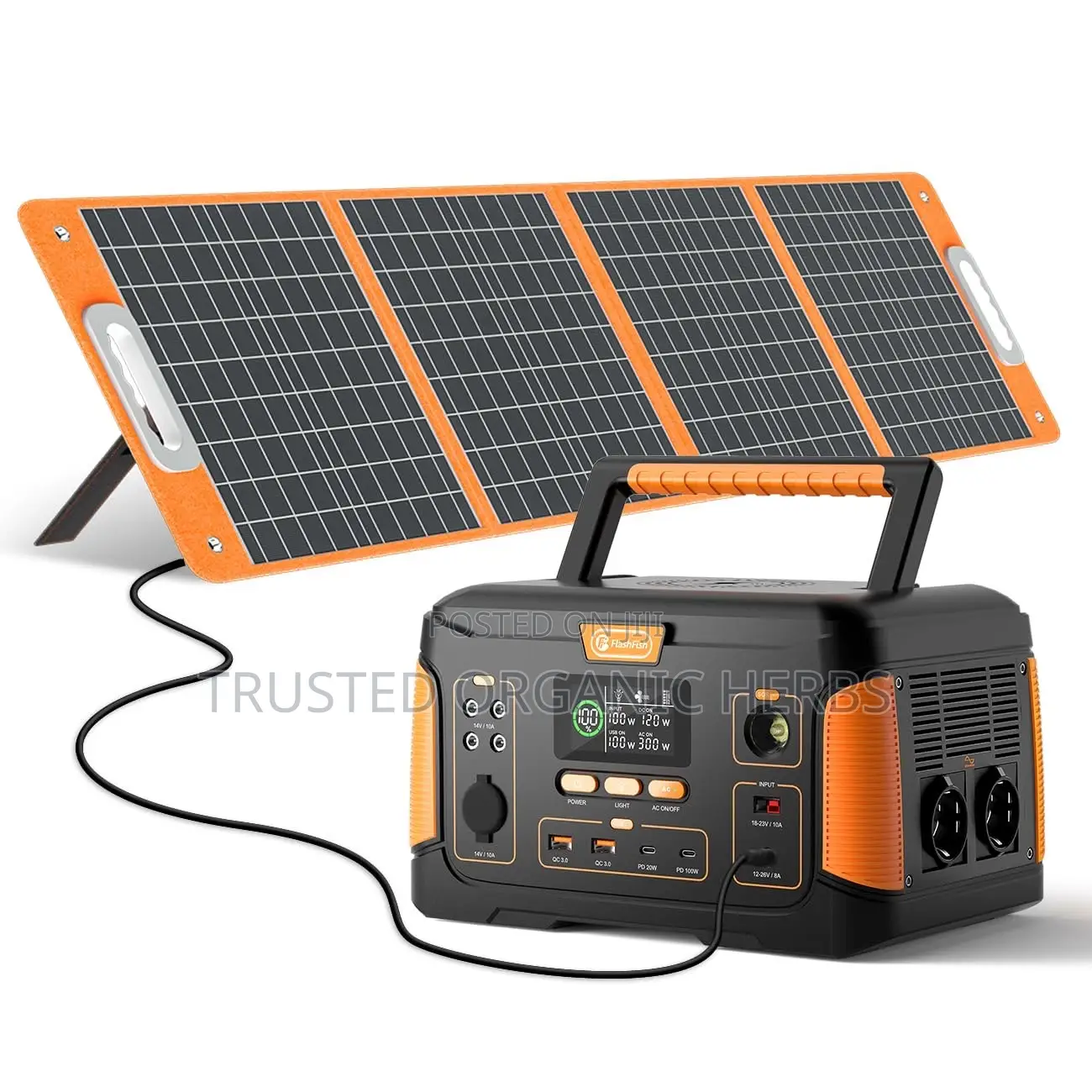 Portable Power Station With Solar Panel ( High Quality)