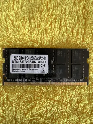 Micron 16GB 2Rx4 PC4-2666A-SA2-11 Laptop Ram / MTA16ATF2G64HZ-3G2E1