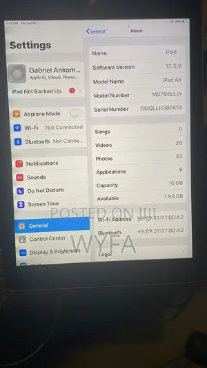 Apple iPad Air 16 GB Silver
