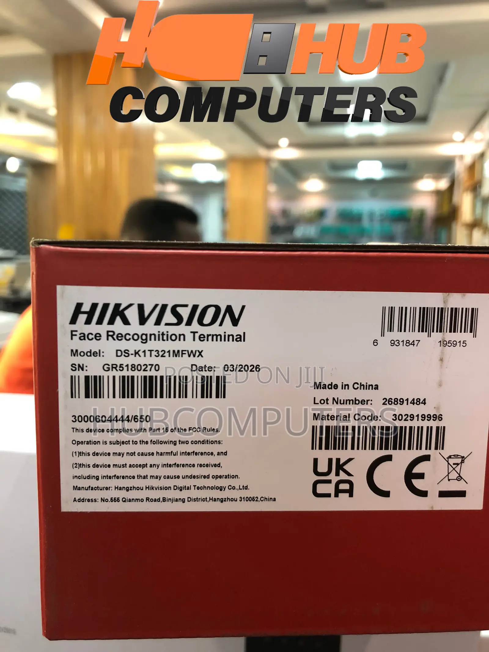 Hikvision DS-K1T321MFWX Facial Recognition Terminal