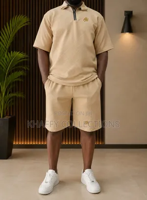 Trending Unisex 2- Piece Off Casual Set - Polo Top and Short