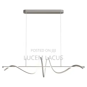 Linear Wave-Shaped Pendant Light