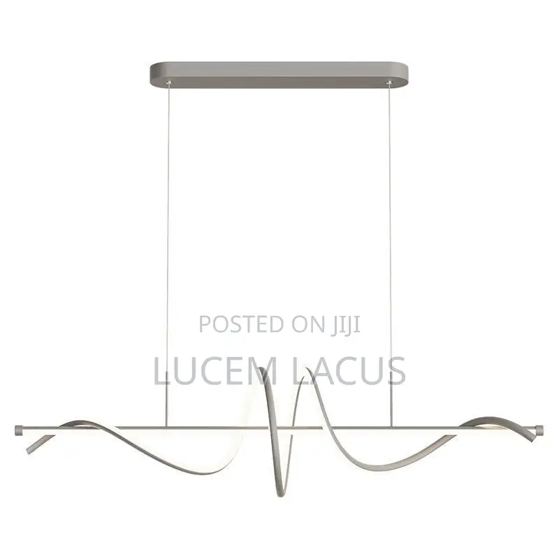 Linear Wave-Shaped Pendant Light