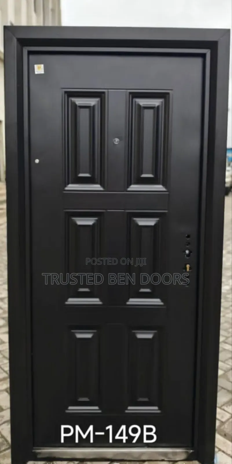 Black Paladin Turkey Single Security Rough Front Door for Apartments