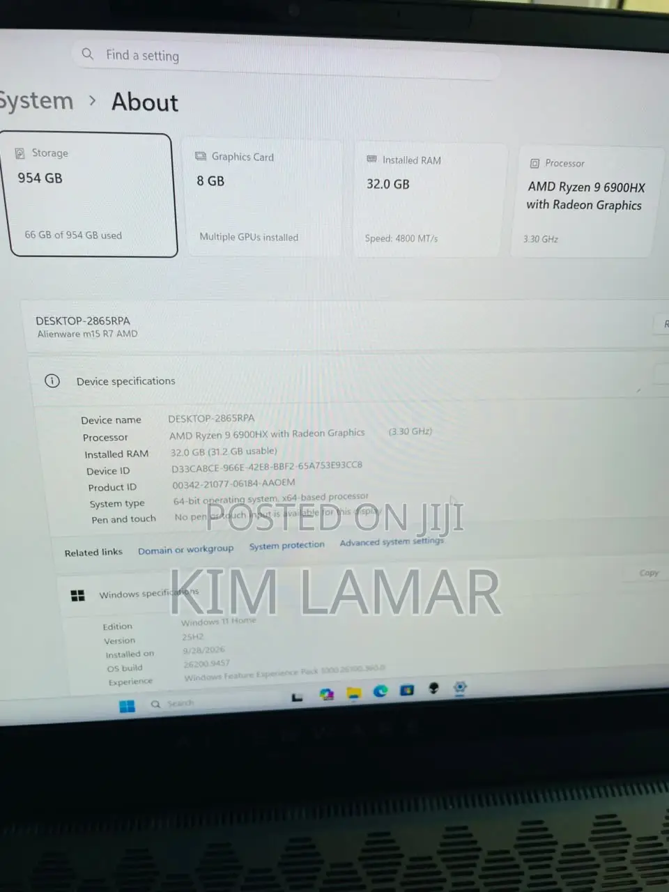 Laptop Dell 32GB AMD Ryzen 9 SSD 1T