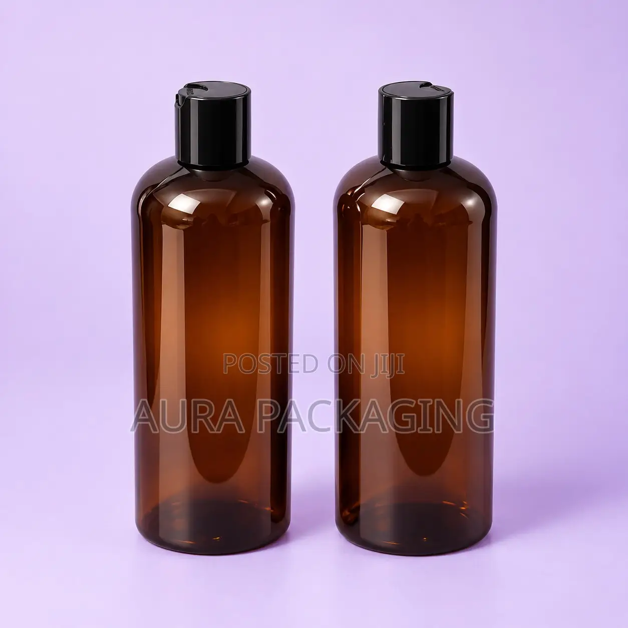 Amber Lotion or Shower Gel Bottle With Side Press