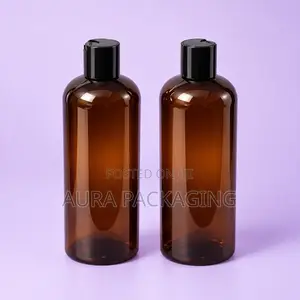Amber Lotion or Shower Gel Bottle With Side Press