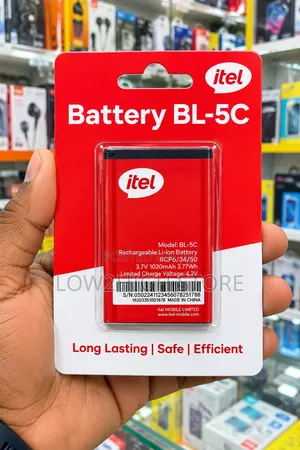 Itel BL-5C Rechargeable Li-Ion Battery - 1020mAh, 3.7V