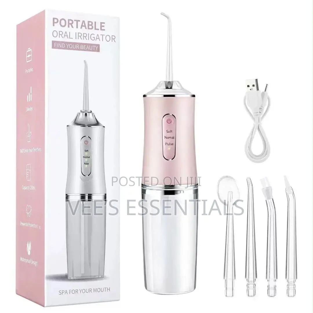 Portable Oral Irrigator / Water Flosser – 4 Nozzles