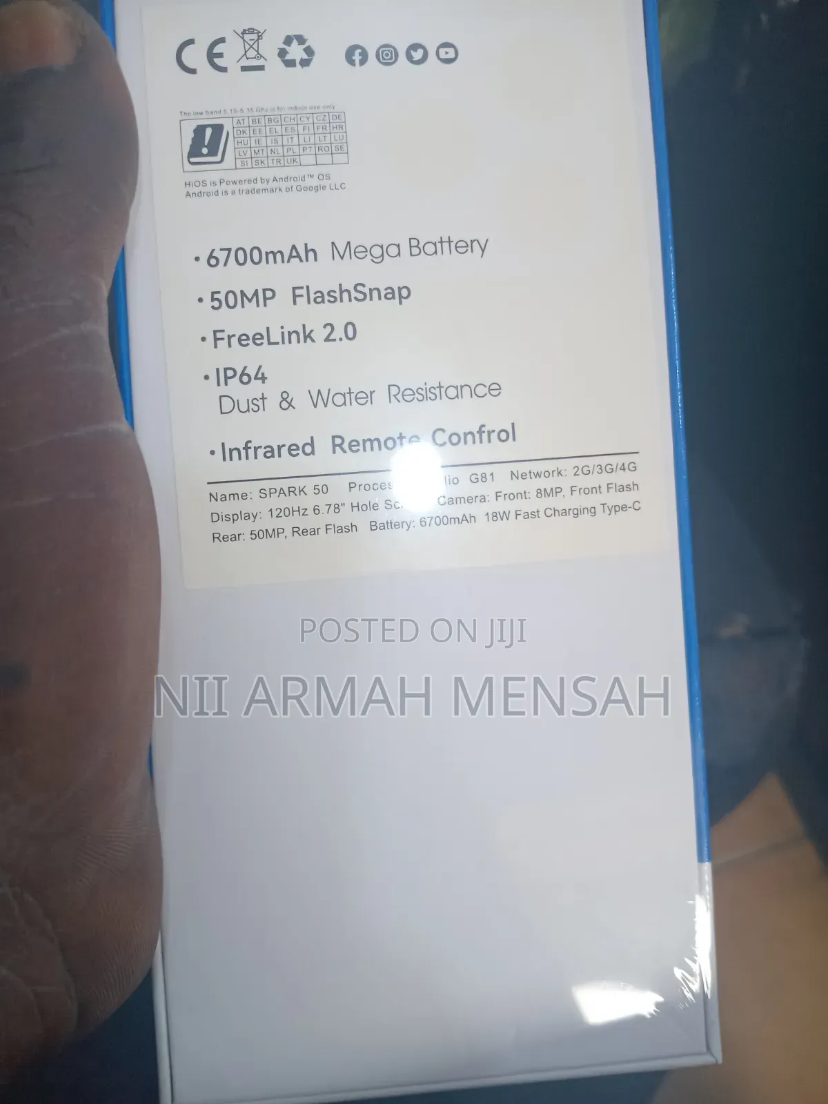 New Tecno Spark 50 128 GB Black