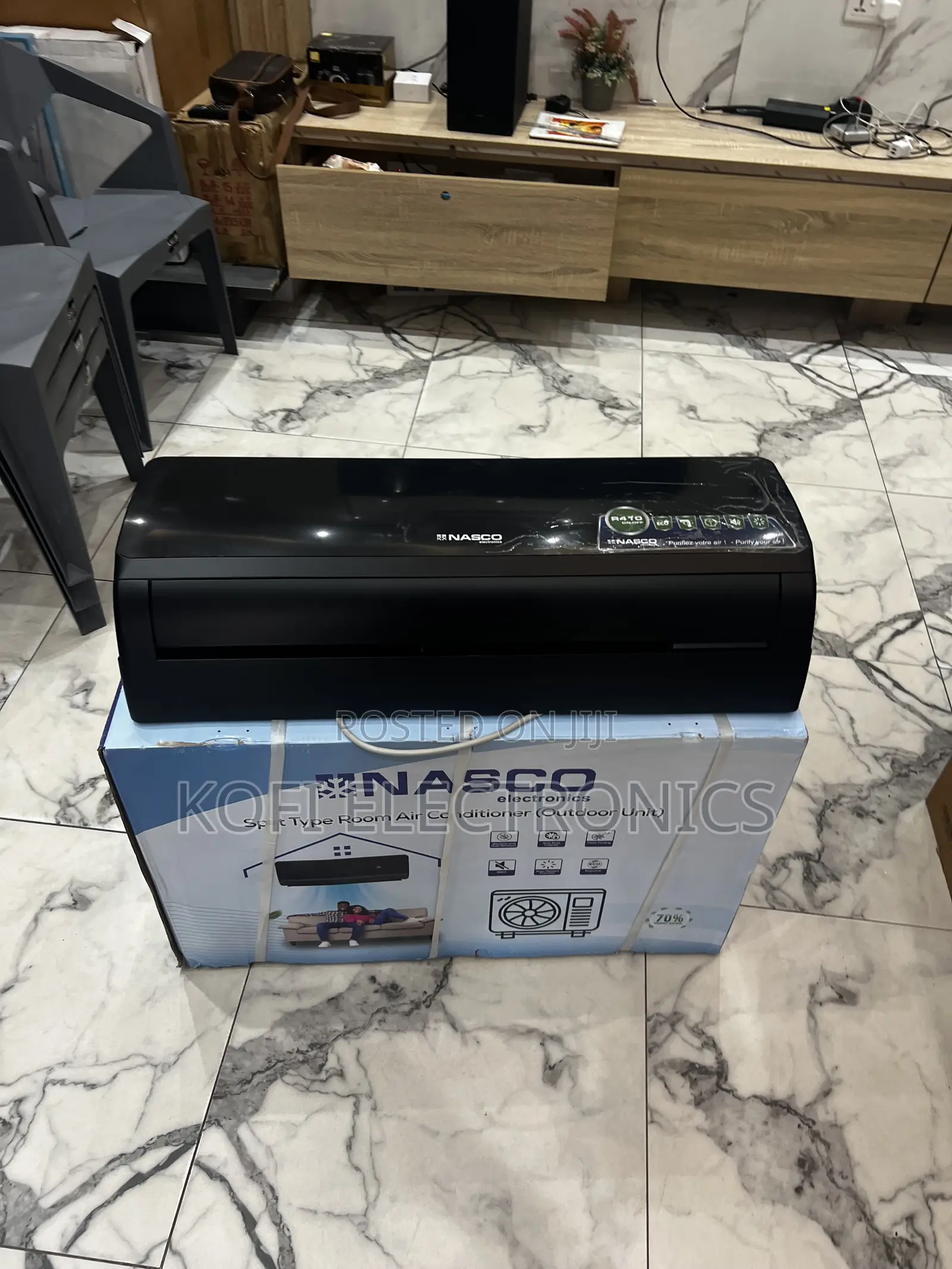 Nasco Nas-J12-V1b 12000 Btu/H Split AC R410 - Black