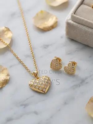 The Heart Pendant Love Necklace With Earrings