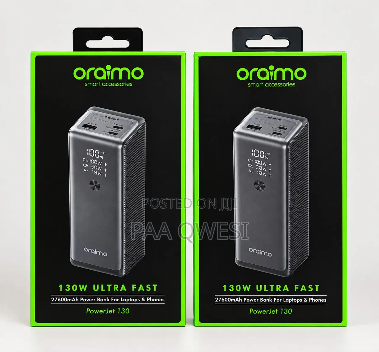 Oraimo 27600mAh PowerJet 130 Fast Charging Power Bank