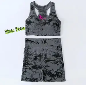 Ladies Yoga Sports Bra With Biker Shorts