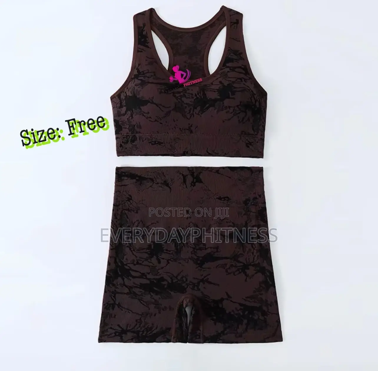 Ladies Camouflage Sports Bra and Biker Shorts
