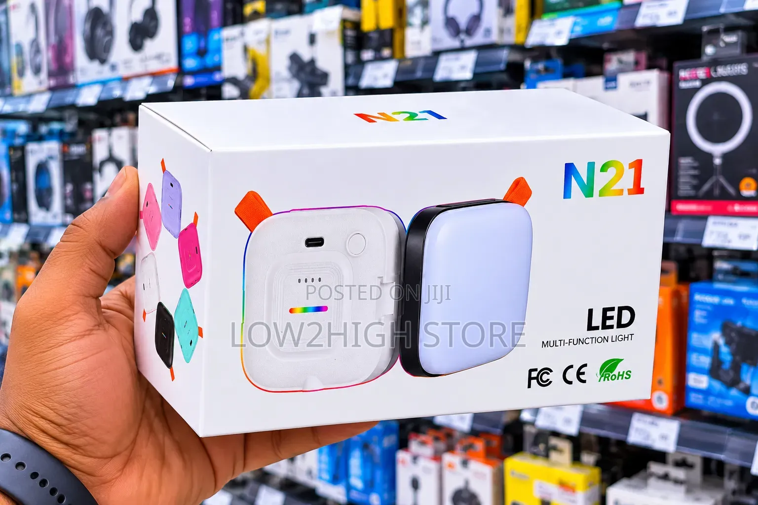 N21 Mini Pocket LED Video Light - 66 LEDs, 10W, 2800K, 1200mAh Battery