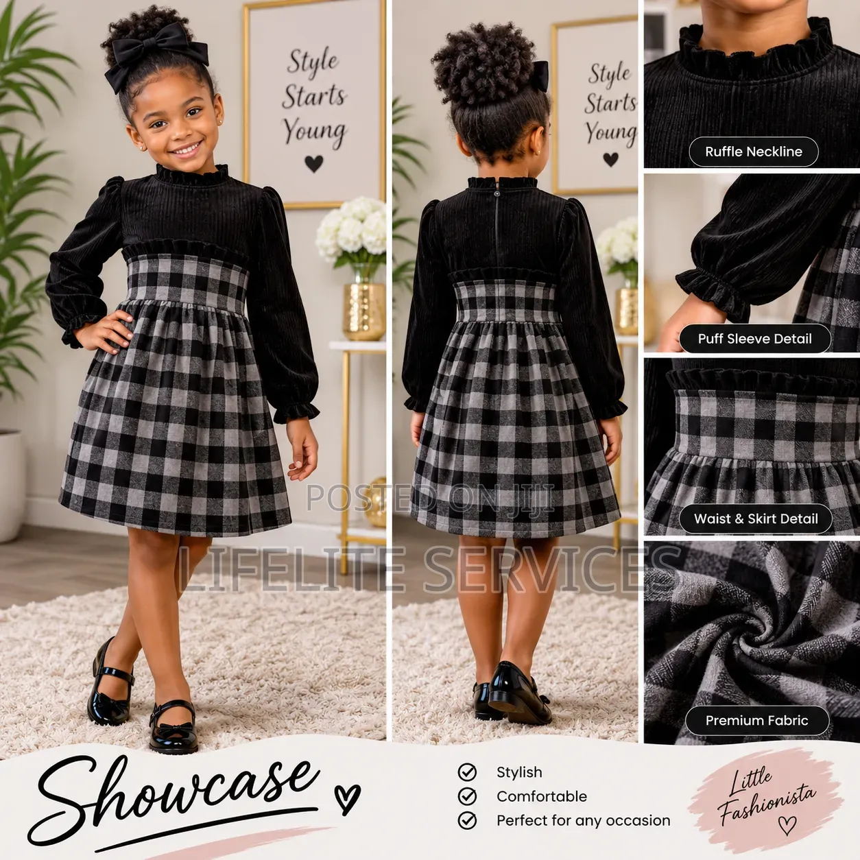 Pure Cotton Dress for Girls 6-7yrs