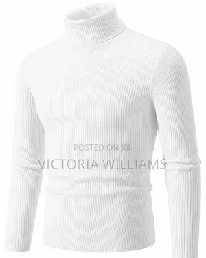 Men's Turtleneck Pullover Plain Ribbed Knitted Jumper Casual Turtlenec