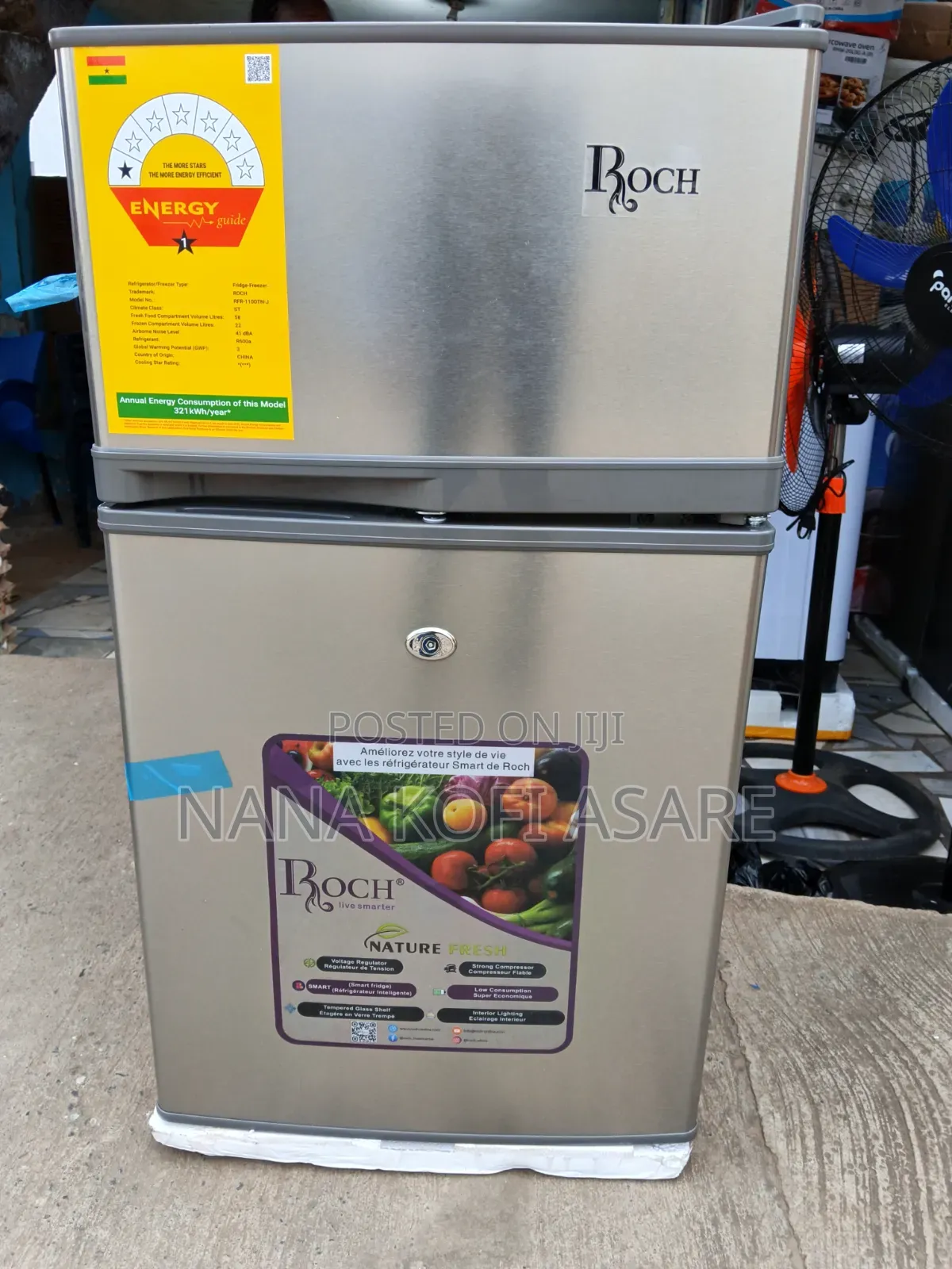 Roch 80litres Double Door Refrigerator