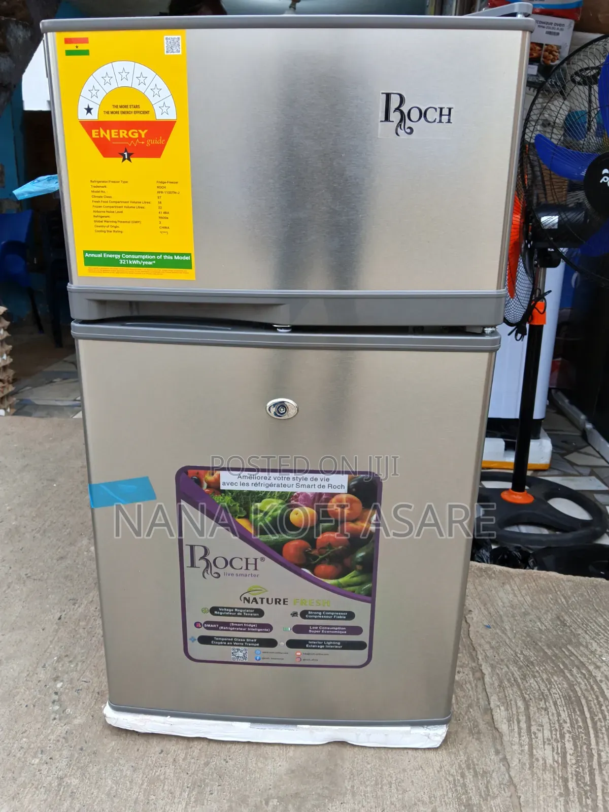 Roch 80litres Double Door Refrigerator