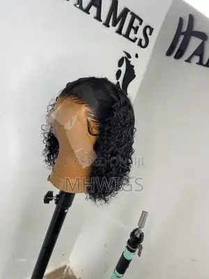 Human Hair Frontal Jerry Curl Wigcap