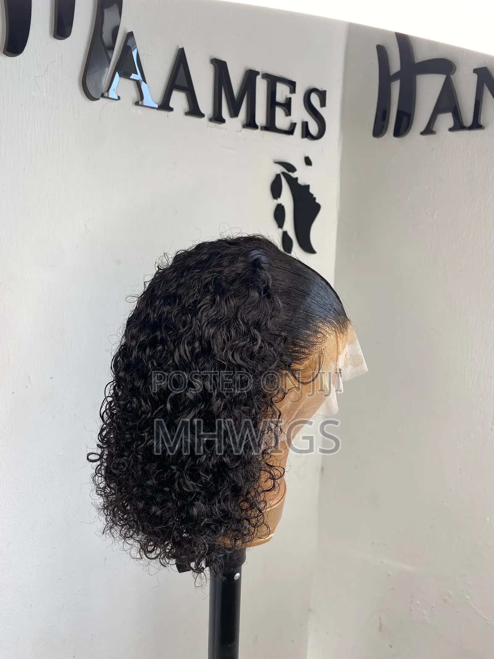 Human Hair Frontal Jerry Curl Wigcap