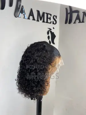 Human Hair Frontal Jerry Curl Wigcap