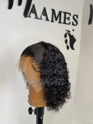 Human Hair Frontal Jerry Curl Wigcap