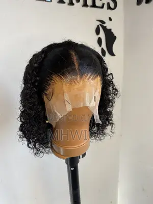 Human Hair Frontal Jerry Curl Wigcap