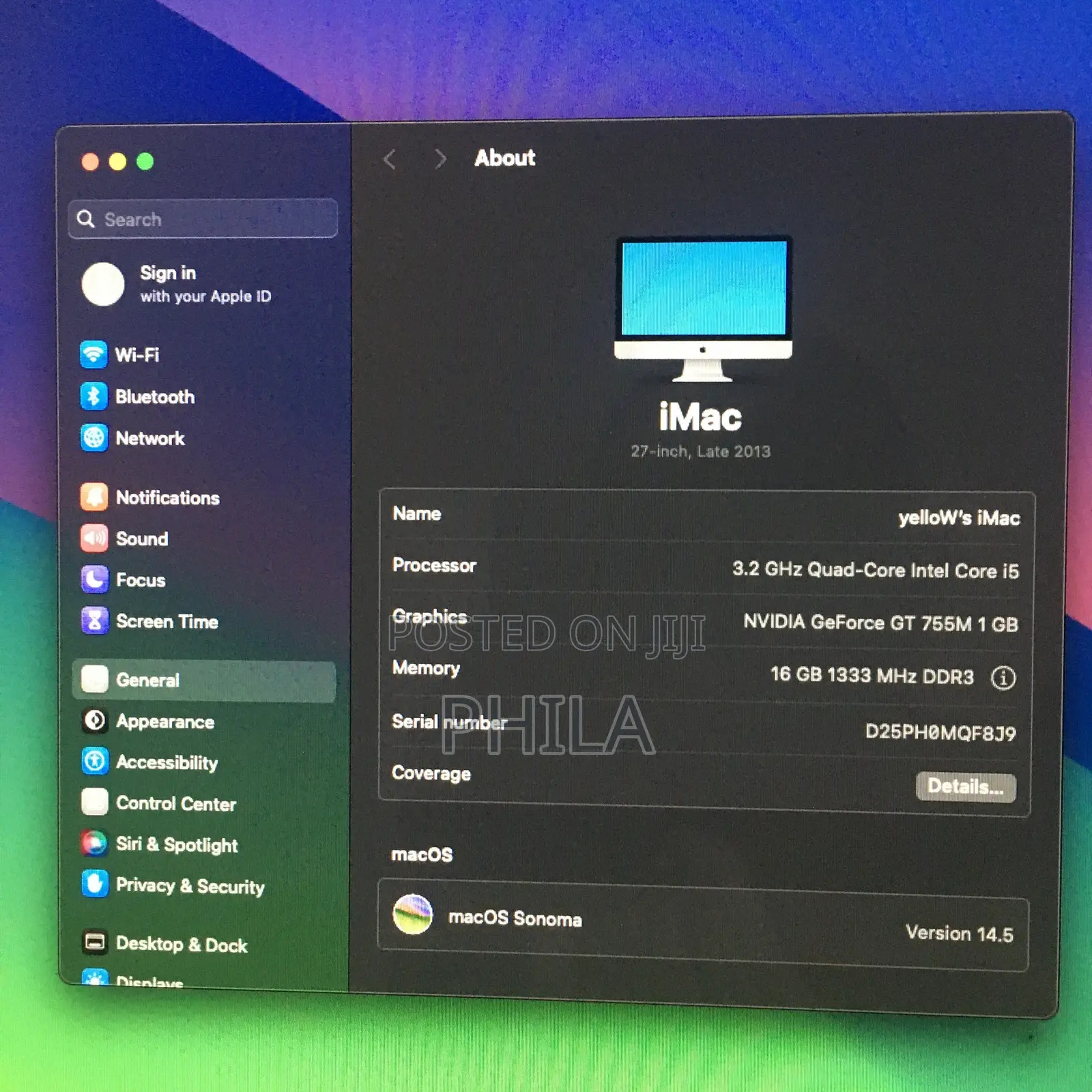 Desktop Computer Apple iMac 16GB Intel Core i5 SSD 256GB